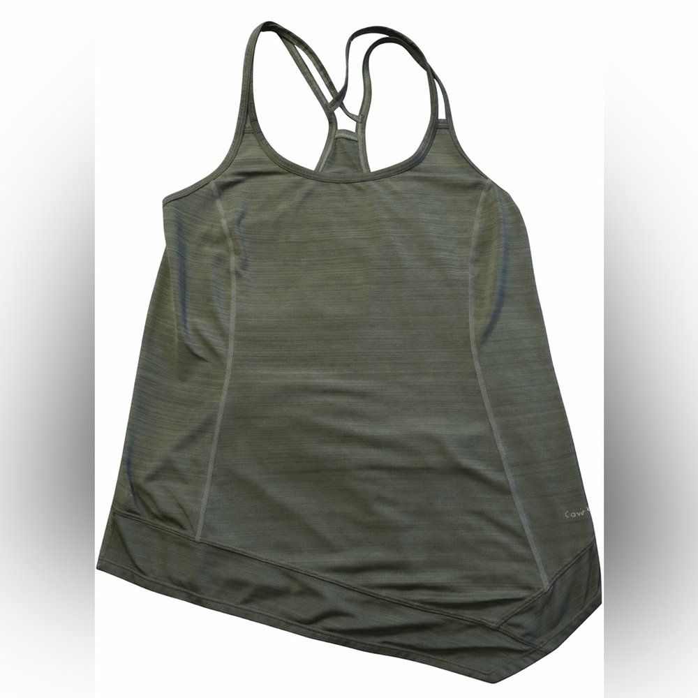 Calvin Klein Performance Wick Racerback Tank XS Green Athletic